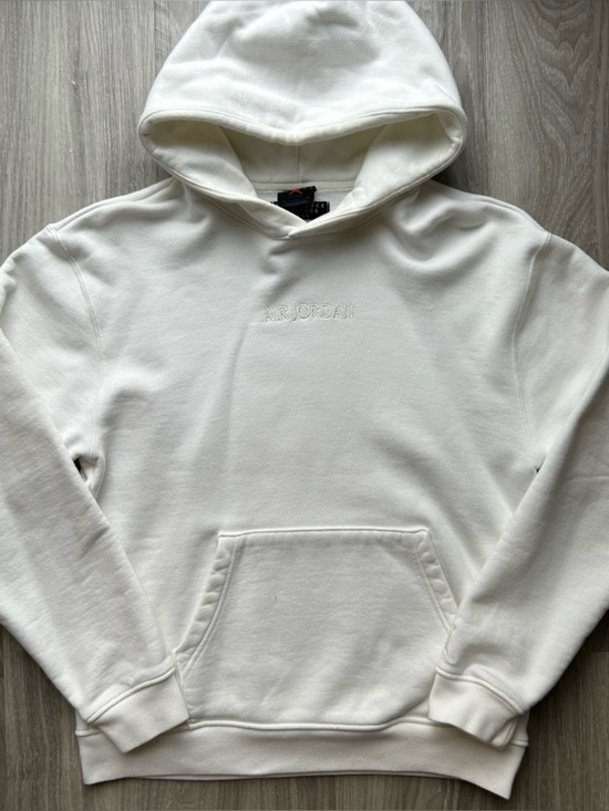 Jordan Other - Jordan Heavyweight Wordmark Hoodie in Classic White (Small)